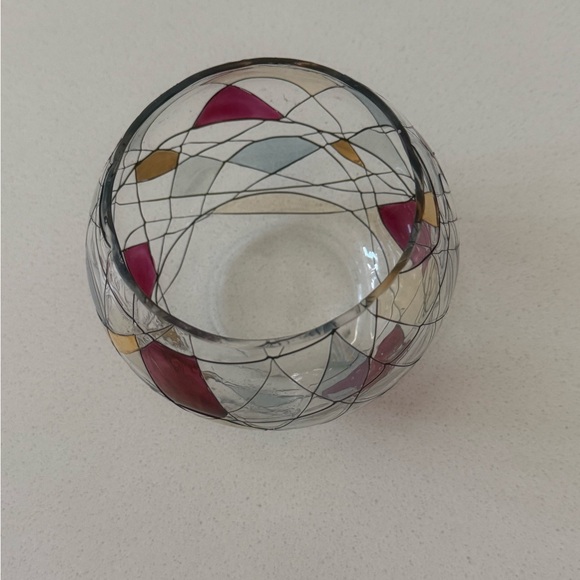 Partylite Stained Glass‎ Mosaic Calypso Candy Dish Candle Holder - Picture 3 of 5